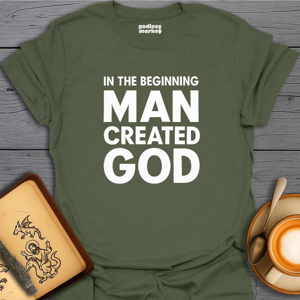 In The Beginning Man Created God, text only