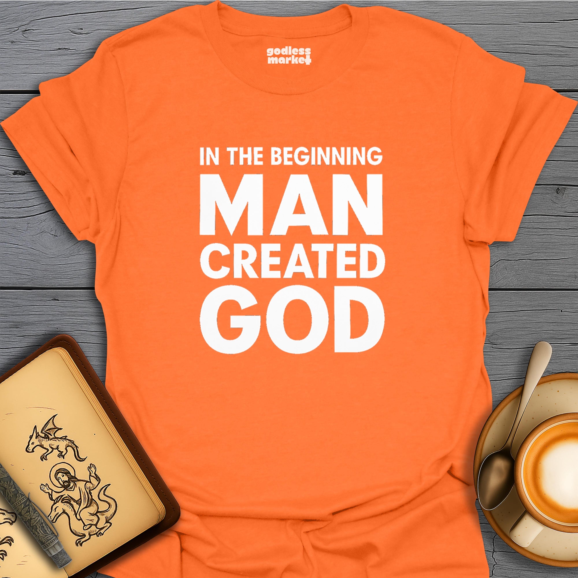 In The Beginning Man Created God, text only